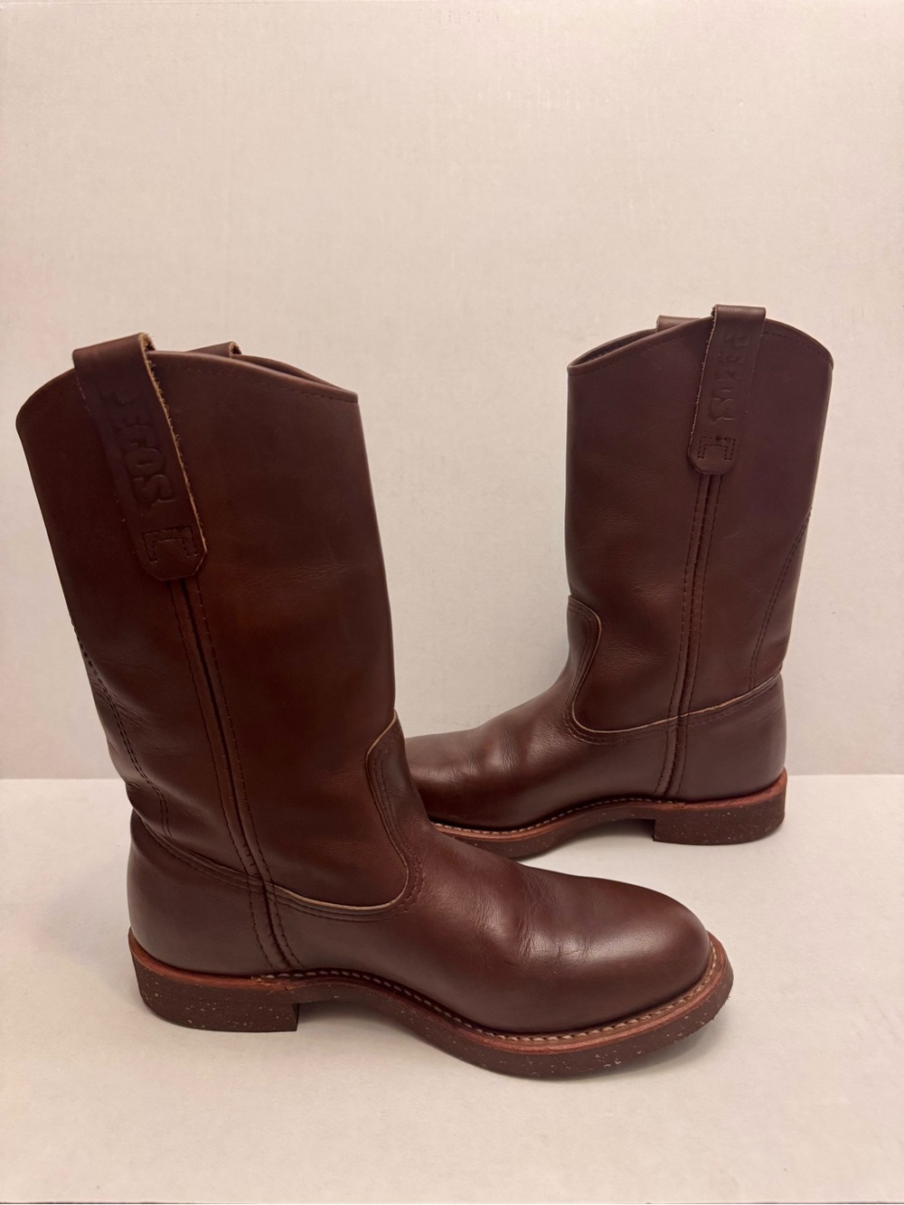 Red Wing Pecos Boots Brown Leather Men’s Size 5 1/2 D Style 1178